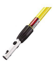 Rubbermaid FGQ74500YL00 HYGEN Quick-Connect Short Extension Mop Handle, Yellow, Amarillo, 48"-72"