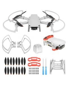 Mini 4K/Mini 2 SE/Mini SE/Mini 2 hélices: con protector de hélice, extensiones tren de aterrizaje, soporte de hélices, cubierta de cardán para DJI Mini 2 SE/Mini SE/Mini 2 juego de accesorios de dron