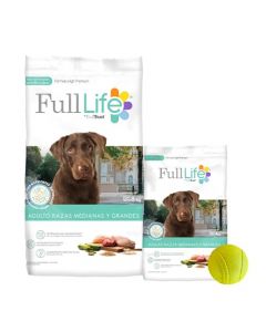 Full Life Alimento seco para Perro 8kg+4kg mas Paquete Regalo HT24