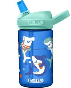 CamelBak Botella Eddy+Kids 14oz, Tritan Shark Summer Camp