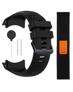 Abanen - Correas de reloj de 26 mm para Garmin Instinct 2X, paquete de 2 correas de reloj de silicona deportiva suave con bucle de nailon elástico de repuesto para Garmin Instinct 2X Solar