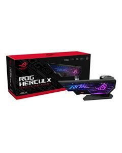 Soporte para tarjetas gráficas Asus ROG Herculx, construcción de aleación de zinc sólido, fácil instalación, nivel de burbuja incluido, altura ajustable, amplia compatibilidad, Aura Sync RGB B