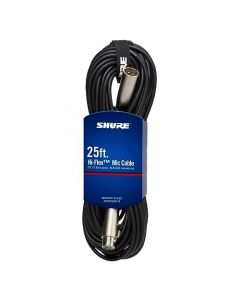 Shure C25J Cable Hi-Flex de 25 pies, conectores XLR cromados