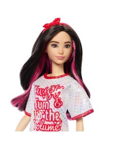 Barbie Fashionista Muñeca Playera Larga Estampada para niñas de 3 años en adelante