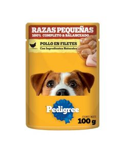 PEDIGREE Alimento Húmedo Raza Pequeña Pollo Filetes 24 Sobres