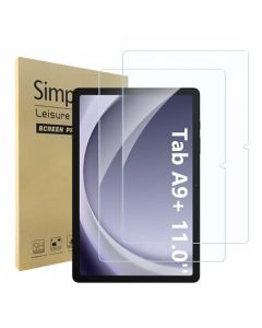 Simpeak 2 Piezas Protector Pantalla Compatible con Samsung Galaxy Tab A9 Plus 11", Mica Tablet HD Cristal Película Templado Premium Complet Compatible con Galaxy Tab A9 Plus 2023 [No Bubble][Anti-Huella]