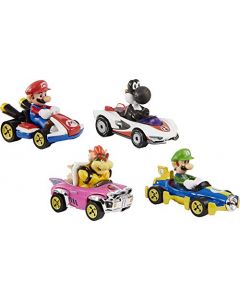 Hot Wheels Vehículos de Juguete Mario Kart Paquete de 4 Autos