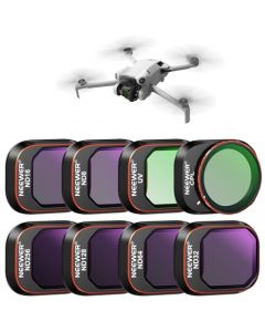 NEEWER - Juego de filtros ND y CPL Compatible con dji Mini 4 Pro, Paquete de 8 filtros UV CPL ND8 ND16 ND32 ND64 ND128 ND256 CPL polarizador de Densidad Neutra para Lente de dron, Vidrio óptico