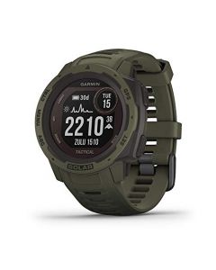 Garmin Instinct Solar Tactical, resistente reloj inteligente para exteriores con características tácticas, aplicaciones deportivas integradas y monitoreo de salud, verde musgo (Reacondicionado)