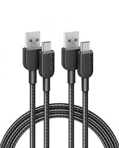 Anker - Cable de carga USB C [2 unidades, 6 pies], 310 USB A a tipo C, cable de carga rápida, cable USB A a USB C de nailon de carga rápida para Samsung Galaxy Note 10 Note 9/S10+ S10, LG V30 (USB