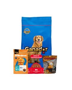 Ganador Alimento Seco Adulto 20Kg y Minino Adulto 1.3kg Dual Specie