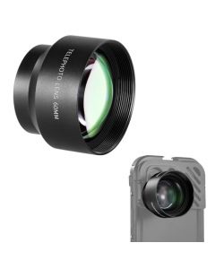 NEEWER 60mm Teleobjetivo HD Solo para 17mm Plano Posterior de Lente Rosca 2X Magnificación Compatible con SmallRig iPhone Samsung Phone Cage Case con 17mm Adapter Compatible con Sandmarc,LS-41