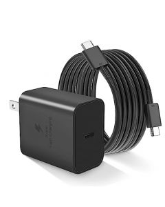 Cargador rápido USB C de 45 W para cargador Samsung tipo C, USB C Cargador de teléfono Android con 1.8M Cable Carga Rápida, para Galaxy S23 Ultra/S23/S23+/S22/S22 Ultra/S22+/Note10/Note 20/S20/S21/S10