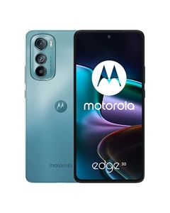 Motorola Edge 30 - Celular 128GB Memoria, 8GB de RAM, Cámara 50MP, OLED 6.5 Pulgadas, Celular Desbloqueado Nacional, 2 Años de Garantía - Azul Caribe