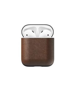 Nomad - Funda para Airpods | piel rústico café Horween (no incluye funda de carga para airpod)