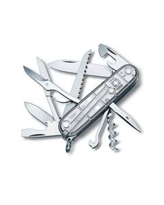 Victorinox Navaja Huntsman Silver Tech, Plata Transparente, 15 Usos