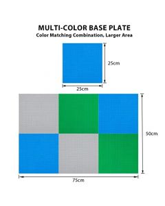 Libara 6 Piezas Building Brick Base Plates-25 X25cm, Base para Classic Construir, Base de construcción Juego, Building Block Baseplate, Classic Stackable Baseplates