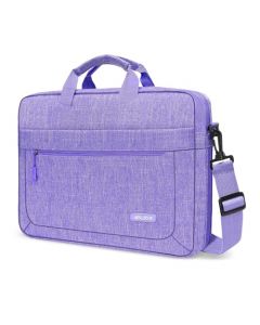 MOSISO Bolsa de Hombro para Portátil Compatible con MacBook Air/Pro,13-13.3 Puldagas Portátil,Compatible con MacBook Pro 14 M3 M2 M1 Pro Max 2023-2021 con Profundidad Ajustable Fondo, Morado