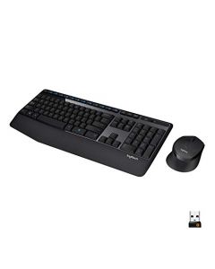 Logitech MK345 Combo – Teclado inalámbrico con reposamuñecas y mouse cómodo diestros (reacondicionado certificado)