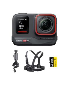 Insta360 Ace Pro Bike Kit – Cámara de acción impermeable co-diseñada con Leica, sensor insignia de 1/1.3 pulgadas y reducción de ruido AI para una calidad de imagen inmejorable, 4K120fps,