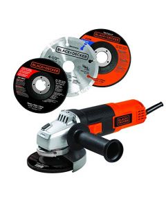 BLACK+DECKER Esmeriladora Angular 4-1/2 pulg + 12 discos G720K12-B3