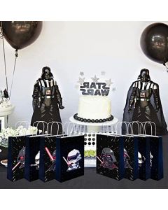 pepdhuk - 16 bolsas de regalo para fiestas de cumpleaños con temática de Star Classic Wars, para fiestas de Star Classic Wars, suministros de fiesta