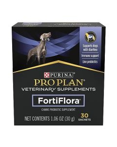 Purina Pro Plan Veterinary Diets - Caja de suplementos nutricionales caninos Purina Fortiflora, 30 g/30 unidades