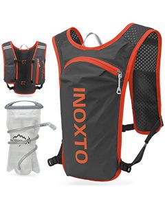 INOXTO Mochila con Chaleco de hidratación para Correr, Paquete Aislado Ligero con Bolsa de Agua de 1.5 L para Senderismo, Senderismo, Correr, Ciclismo, Carreras, maratón para Mujeres, Hombres y niños