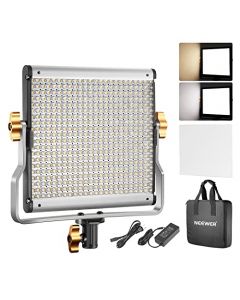 Neewer Bi-color LED Regulable con U Soporte de Video Pro de Luz para Estudio, YouTube Al aire libre Video Kit de Iluminación de Fotografía, Marco de Metal Durable, 480 LED Beads, 3200-5600K, CRI 96+