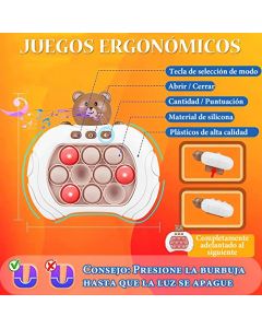 Oranlife Juguetes Fidget Toys para Niños, Juego de Mano para Niños, Juguete de Empuje de Burbujas con Luces y Sonidos, Juguetes para Aliviar el Estrés para Adultos y Niños,Regalo Niño 6-12 Años