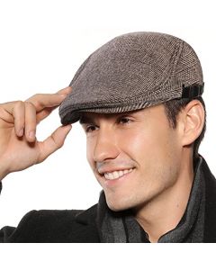 YOUTHGO Gorros Planas Hombre Gorra Clásica de Tweed Boina Gorra de los años 20, Gorra de Vendedor de Periódicos de Gatsby, Gorra de Gatsby para Hombres