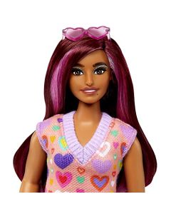 Barbie Fashionista Muñeca Vestido de Corazones con Ropa de muñeca y Accesorios para niñas de 3 años en adelante