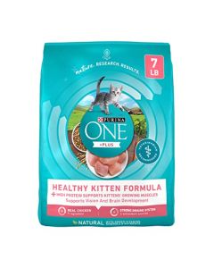 Purina ONE Dry Cat Food, Healthy Kitten Formula, 7-Pound Bag, Pack of 1