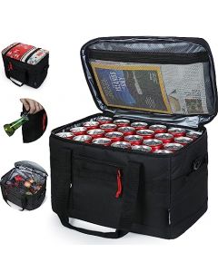 JAYLEN Hielera Térmica Extra Grande Impermeable 32L, 48 Latas Plegable Bolsa Térmica Suave, Bolsa de Enfriador de Plegable Grande con Aislamiento Bolsa de Enfriador de Plegable Grande con Aislamiento