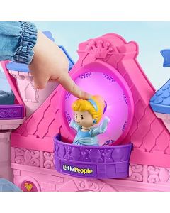 Fisher-Price Little People Set de Juego Castillo Mágico de Princesas Incluye Las Figuras de Las Princesas Disney Cenicienta y Jasmín para bebés de 18 Meses en adelante