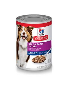 Hill's Science Diet Adult 7+ Beef & Barley Entree Dog Food, 13-Ounce Can, 12-Pack