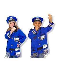 Melissa & Doug Disfraz de Policía Para Juego Imaginativo, Juego de Simulación (3-6 Años, 8 Piezas)