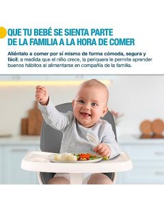 SHIMY Silla para Bebé 5 en 1 con Bandeja para Comer, Periquera con 5 Funciones Diferentes y Cinturón de Seguridad Ajustable, Silla Alta Periquera Portátil para Niños de 6 a 36 Meses, Altura Ajustable