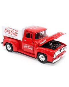 Motor city classics | Coca-Cola 1955 Ford F-100 con lona | Modelo a escala 1:24 coleccionable | 424050