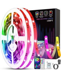 SOYTO Tira LED de Bluetooth 20M, Tira Luces Led RGB 5050 Sincronizar con Music Iluminación a Través de APP, Control Remoto de 44 Teclas, Adecuado para el Hogar y al Aire Libre, Decoración DIY.