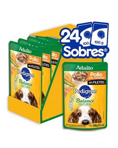 PEDIGREE Alimento Húmedo Balance Natural Pollo y Vegetales 24 Sobres