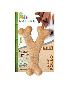 Fancy Pets Juguete Hueso Triple de Bambú para Perro Sabor Pollo