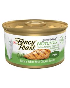 Purina Fancy Feast Gourmet Naturals Grain Free Pate White Meat Chicken Recipe Adult Wet Cat Food - (12) 3 oz. Cans