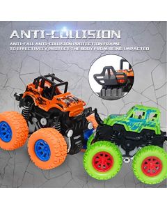 taessv Monster Truck Toys - Vehículos de juguete impulsados por fricción, para niños, el mejor regalo de Navidad y fiesta de cumpleaños para niños y niñas de 3 años en adelante, paquete de 4