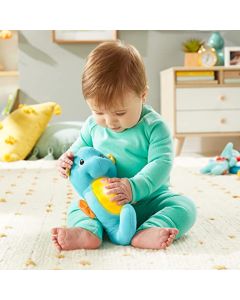 Fisher-Price - Juguete Musical para bebé, calmante y Resplandor, máquina de Sonido de Felpa con Luces y Control de Volumen para recién Nacidos, Color Azul