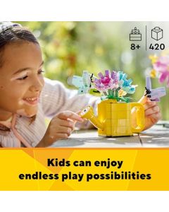 Lego Creator 3en1 31149, Flores en Regadera, Bloques de Construcción para Niños y Niñas, Set de Jugetes Convertibles en Bota de Agua o en 2 pájaros, Idea Regalo para el Día del Niño (275 Piezas)