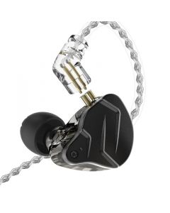 KZ ZSN Pro X - Audífonos intraurales con cable, controlador doble, sonido claro, ergonómicos, ajuste personalizado (S/M/L), audífonos de graves, conector de 3.5 mm (color negro sin micrófono)