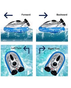 XCPHGFM Barco teledirigido, aerodeslizador teledirigido de 2,4 GHz adelante atrás Izquierdo/Derecho