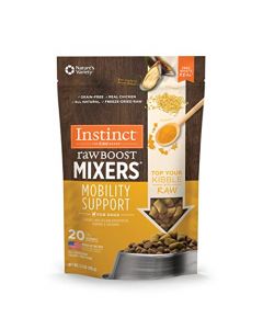 Instinct Freeze Dried Raw Boost Mixers Mobility Support Grain Free All Natural Dog Food Topper by Nature's Variety, 5.5 oz. Bag