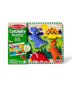 Melissa & Doug Rompecabezas Gruesa de Madera: Dinosaurios , Juguete de Madera (7 Piezas)